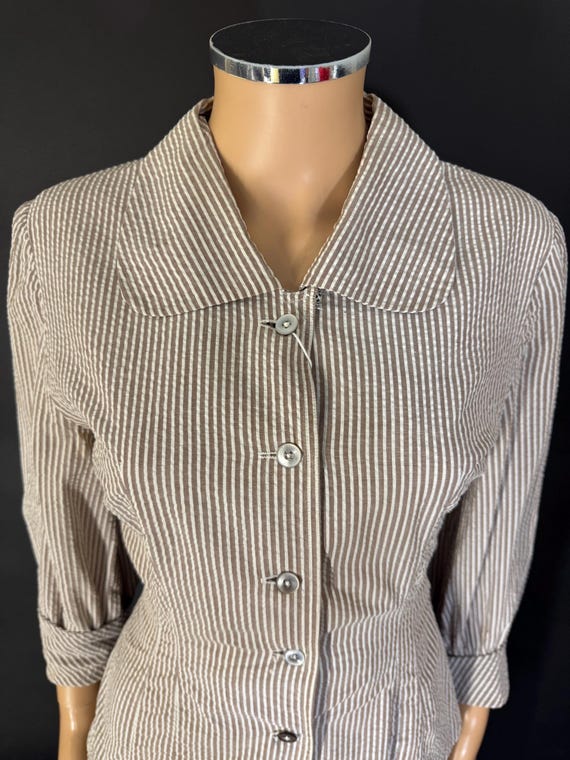 lovely 1940s cotton sea sucker summer suit - image 1