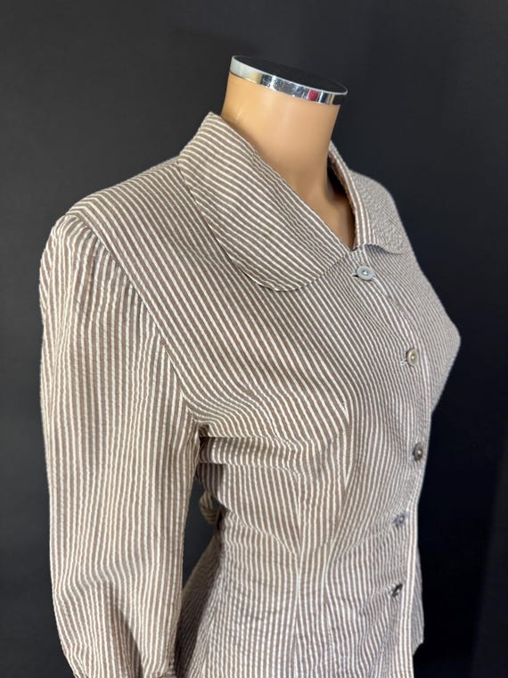 lovely 1940s cotton sea sucker summer suit - image 3