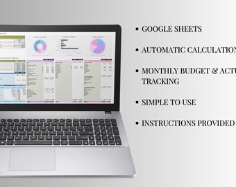 Budget Buddy: Organize Your Finances with Google Sheets Digital Budget Expense Template - 12 Monthly Templates included