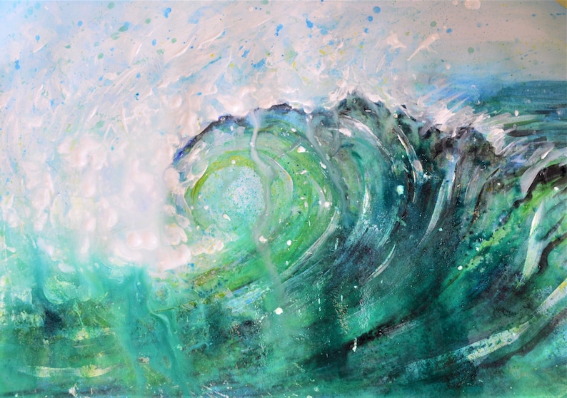 How to Paint a Wave, Children's Art Lesson, School Art Lesson, Ks3 Art Lesson, Painting Lesson