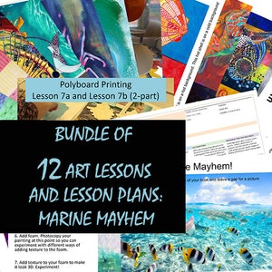 Full term art project for school teachers, ks3 art lessons, art course, home school art lesson bundle, 12 full lessons, childrens art lesson