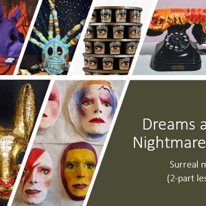 Children&#39;s art lesson, painting lesson, art lesson, school art lesson, KS3 lesson, KS2 art lesson, how to create a surreal mask, inspiration