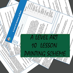 A Level art scheme of work for 10 painting lessons inspired by famous artists&#39; techniques, A Level scheme, home school art and design, art