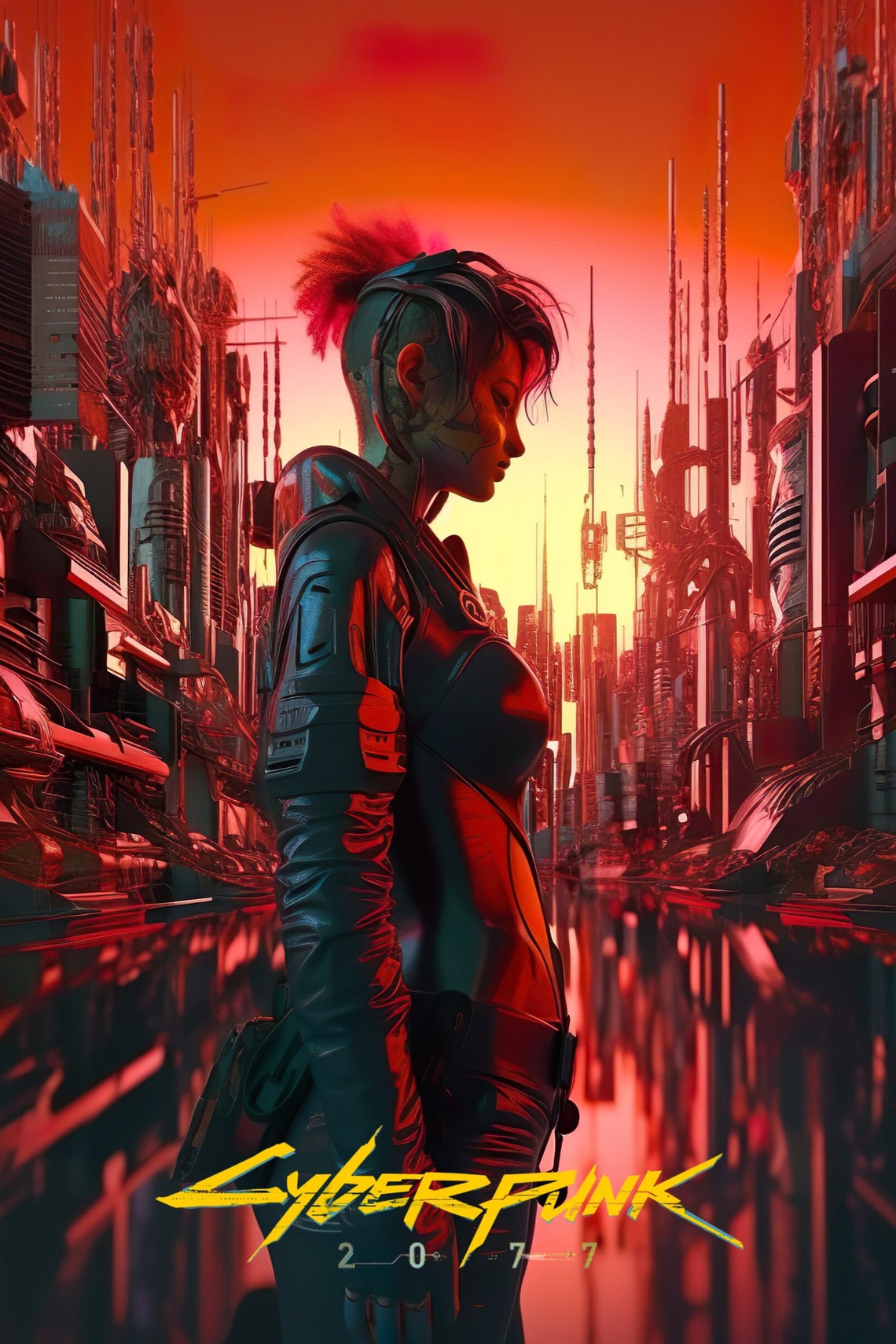 Cyberpunk 2077 Cyberpunk Girl - Etsy