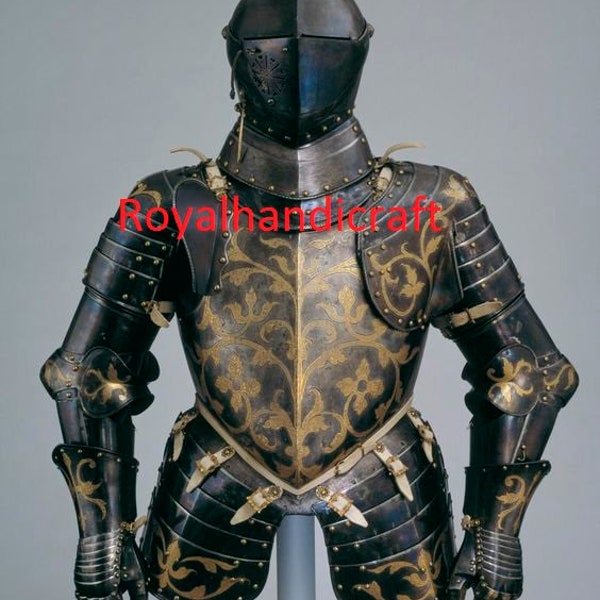 Medieval  Women Knight full body Set chain mail armour suit 18 Gauge Steel