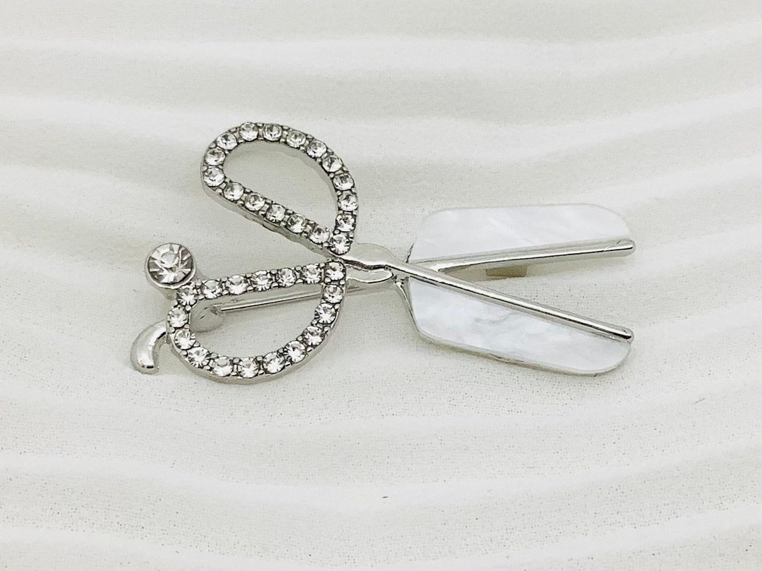 Rhinestone Scissors Brooch Hairstyle Brooch Women's Etsy Australia