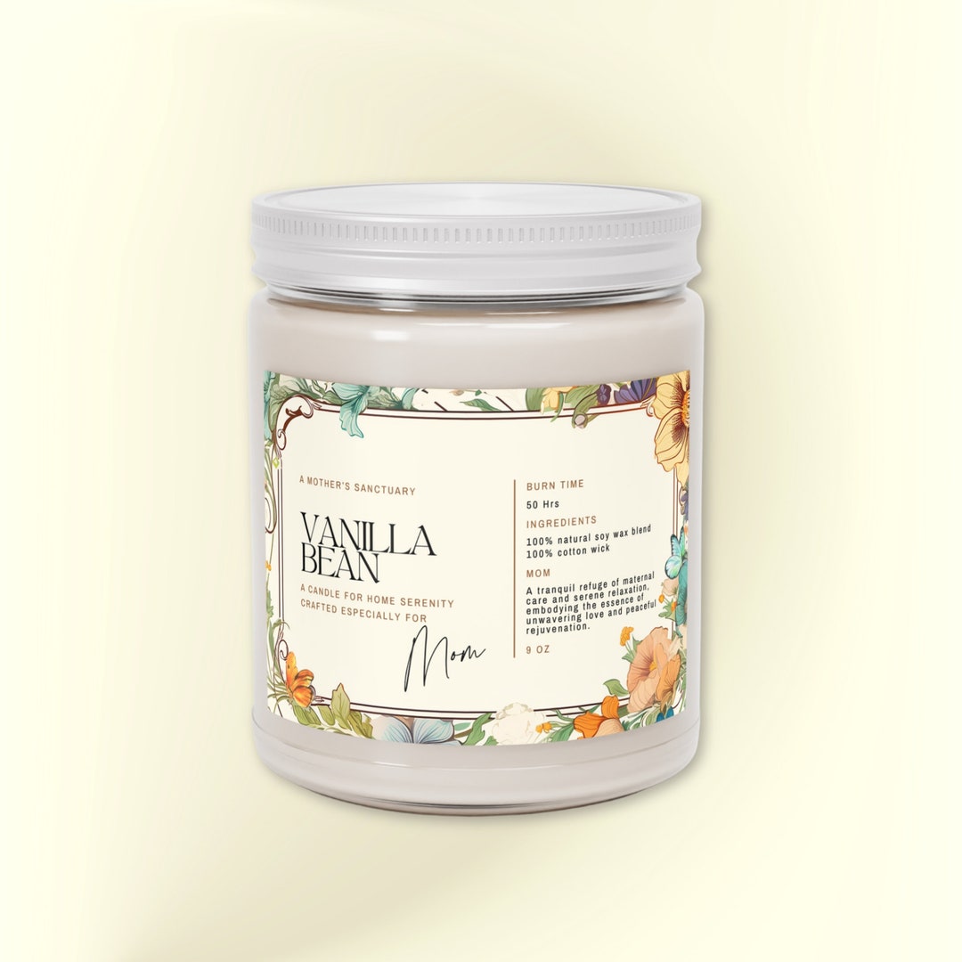 Personalized Name Candle for Mom, 9oz, Mother's Day Gift, Scented and