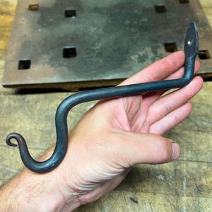 6.5 Inch Iron Hook (Rat Tail) | Plant Hanger | Outdoor Bird Feeder | Hook for Lanterns | Indoor & Outdoor Iron Hook | Hand-Forged