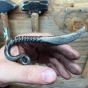 Dragon Dagger — Hand-Forged Metal Fantasy Desk Sword, Iron Miniature, Dragon & Medieval Lovers