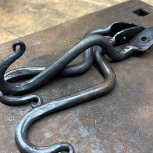6.5 Inch Iron Hook - Rustic and Durable | Indoor or Outdoor Hook | Farm-Style Hook | Hand-Forged