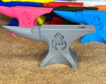 Mini Anvil – 3D Printed Blacksmith Desk Toy – Forge Prop for Kids Pretend Play, Smithing Decor