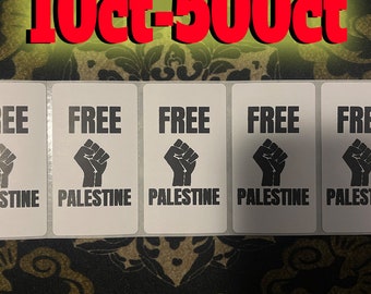 Free Palestine V3 Thermal Label 10ct-500ct 2.25"x1.25"
