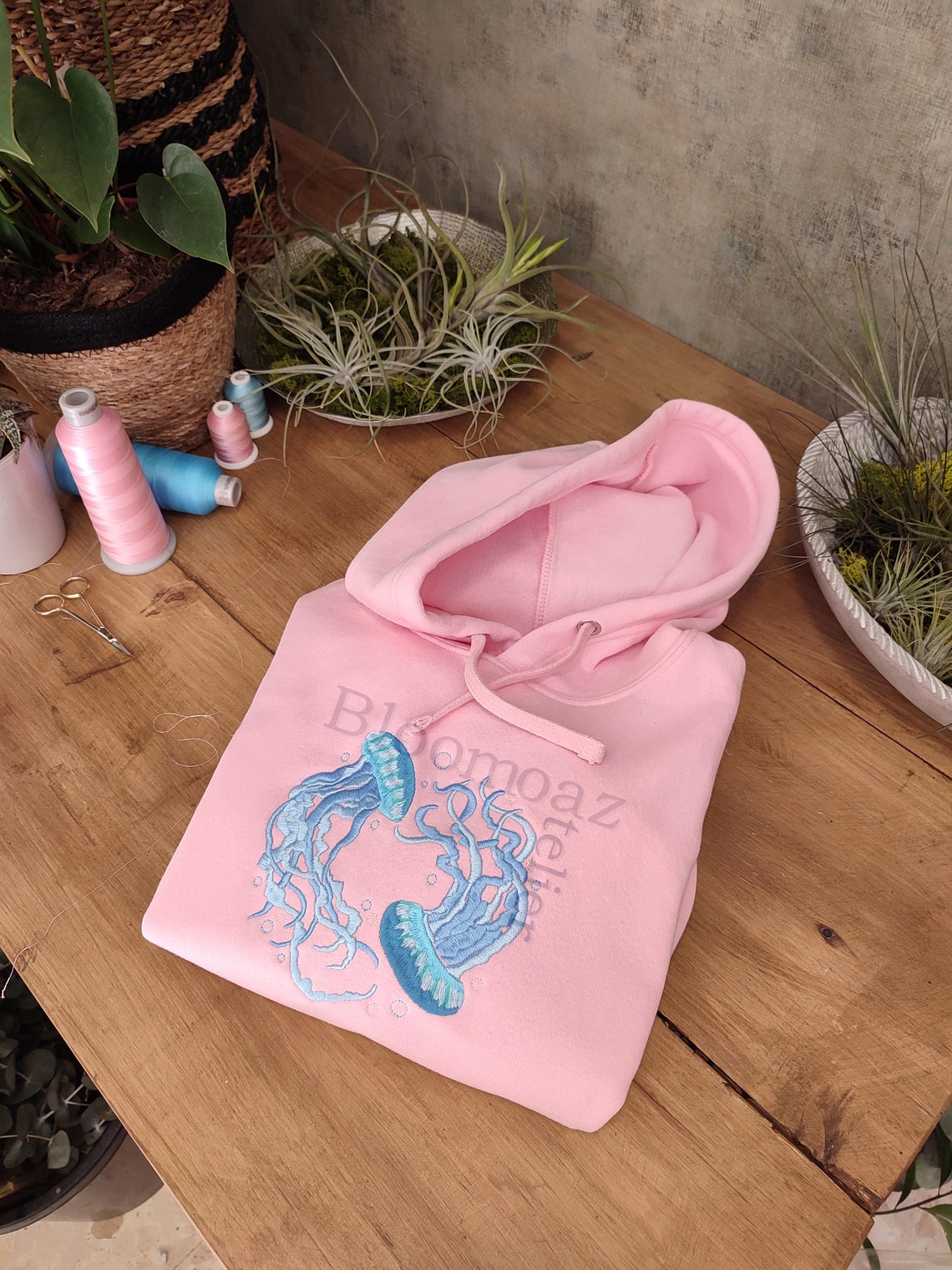 Pattern Print Jellyfish Women Pullover Hoodie