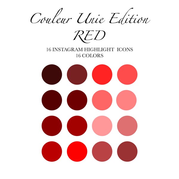 Red Instagram Highlights Etsy