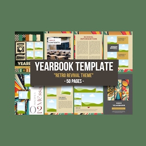 Nostalgic High School Yearbook Template with Retro Revival Theme