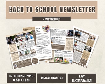 Editable Back to School Newsletter Template: Canva Flyer