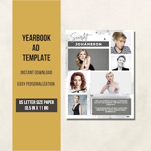 Senior Yearbook Ad Template: Full Page Grad Tribute