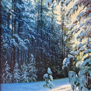 * vintage picture ❀ 冬のスウェーデン 風景画 油絵 vintage picture ❀ 冬のスウェーデン 風景画 油絵