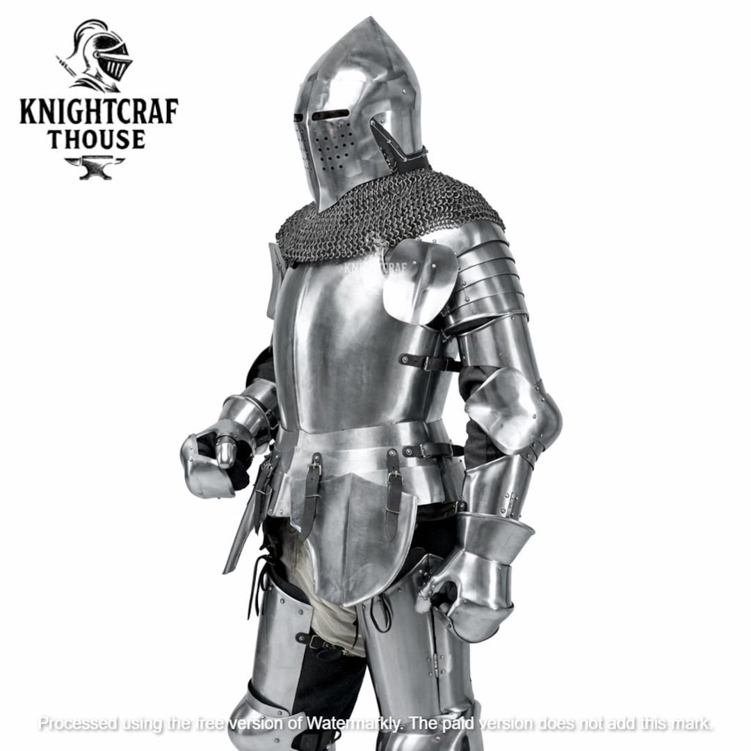 Medieval Knight Armor Suit – Full Body Steel Wearable Barbuta ...