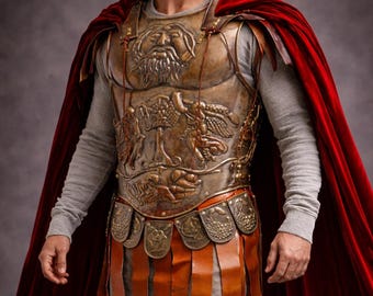 Corazza muscolare romana fatta a mano / Corazza da oplita greco in acciaio, costume da gladiatore, LARP Cosplay
