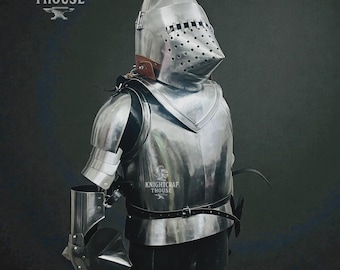 Medieval Knight Full Suit of Armor | Wearable Steel Body Armor for LARP, Cosplay & Reenactment .