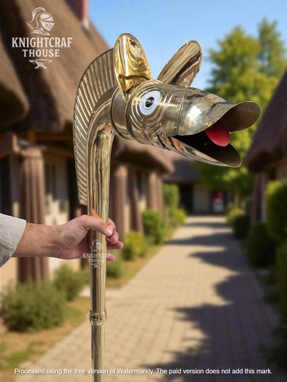 中世の真鍮製カルニクス：LARPとコスプレ用の6フィートのケルト戦争