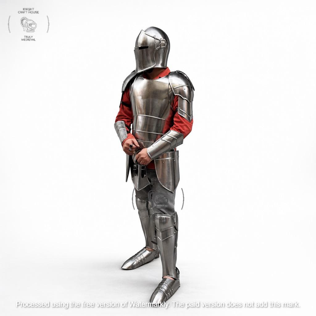 Medieval Knight Full Body Armor Suit – Steel Barbuta Reenactment LARP ...