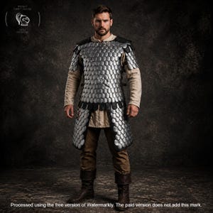 Medieval Scale Lamellar Armor Cuirass with Tassets | LARP Costume | Viking Knight Renaissance Warrior Scale Armor .