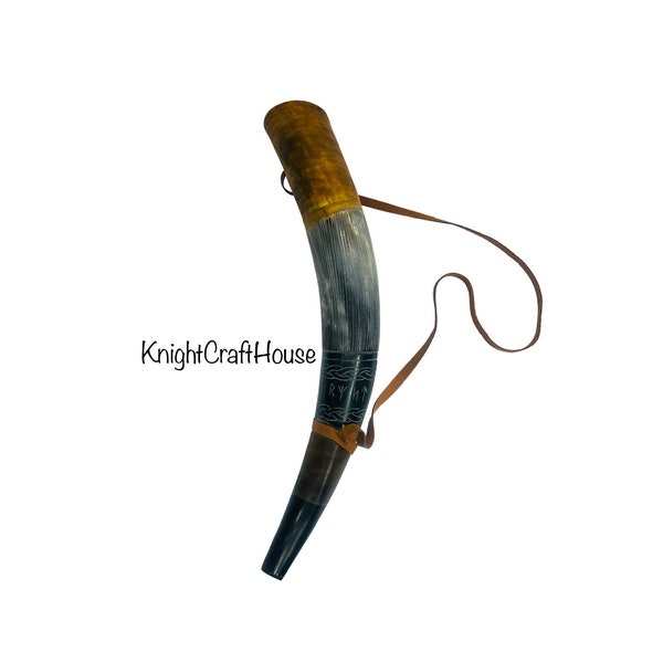 Viking Blowing Horn Natural Whistle , Medieval Natural Carnyx Ancient Hunting tool Bull Signal Musical Bugle Norse Horn Christmas Gift.