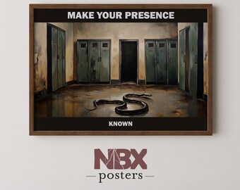 Snake in a School Hallway – Make Your Presence Known Printable Wall Art