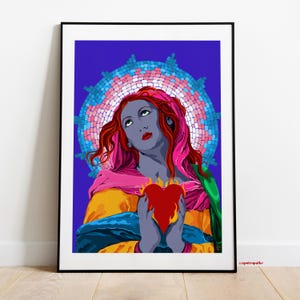Stampa artistica | "Ave Maria Pienə di Grazia" |  Illustrazione di @apotropaike | stampa fine art su carta Hahnemühle