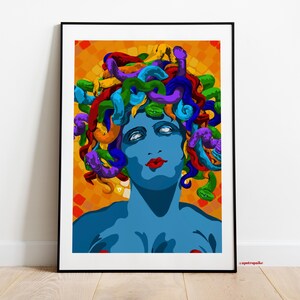 Stampa d’autore | "Medusa Bicaudata" | particolare volto |  Illustrazione di @apotropaike | stampa fine art su carta Hahnemühle