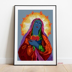 Stampa artistica | "Ave Maria Piena di Rabbia" |  Illustrazione di @apotropaike | stampa fine art su carta Hahnemühle