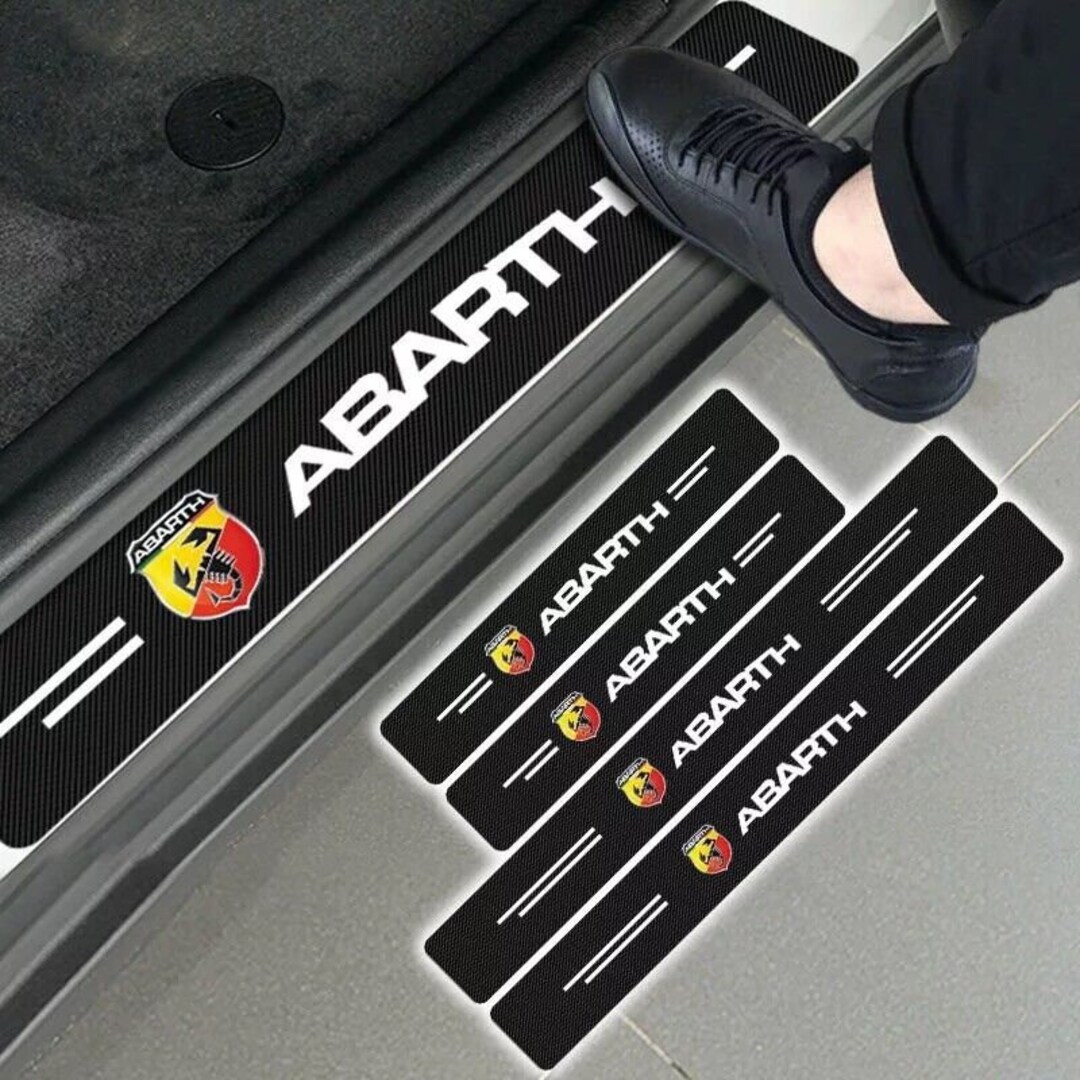 4pcs Abarth Door Sill Carbon Fibre Protector Punto 595 695 Etsy UK