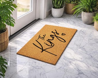 Stylish Vertical Script Doormat | Personalized Last Name | 57