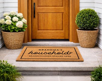 Grandchildren Spoiled Here Rug | Personalized Family Home Décor