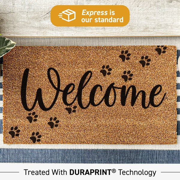 Custom Doormat, Welcome Dog Paw Custom Doormat, Pet Welcome Door Mat, Dog Home Decor, Dog Mum Gifts, Dog Mom Gifts, Dog Dad Gifts 31