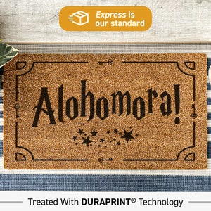 Alohomora Doormat, Personalized Gift, Magical Fantasy Nerdy Housewarming Gift, Fandom Gift, Welcome Doormat, HP, Home Decor, Custom Rug