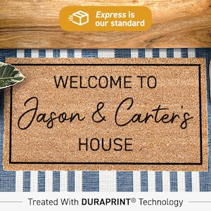 Capacho personalizado, capacho personalizado para porta de entrada, presente perfeito para inauguração de casa, capacho personalizado, presente personalizado, presente personalizado, capacho de boas-vindas
