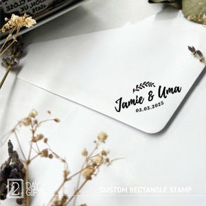 RECLANGLE HOCHZEITSTEMPEL, Save The Date Stempel, Ihr benutzerdefinierte Hochzeitsstempel, Hochzeitsgeschenk, Danke Stempel, personalisierter Hochzeitsstempel,