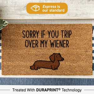 Funny Doormat, Sorry If You Trip Over My Wiener Doormat, Wiener Door Mat, Wiener Doormat Gift, Funny Dachshund, Dog Mum Gifts, Dog Mom 35