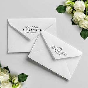 Wreath Initial Embosser, Envelope Stamp, Wedding Stamp For Invite, Custom Wedding Invite Embosser Stamp, Custom Wedding Stamp Embosser