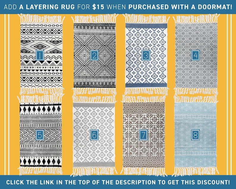 a set of four rugs with different patterns