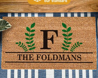 Last Name Doormat, Personalized Doormat, Custom Doormat, Personalized Welcome Mat, Housewarming Gift, Closing Gift, Newlywed Gift