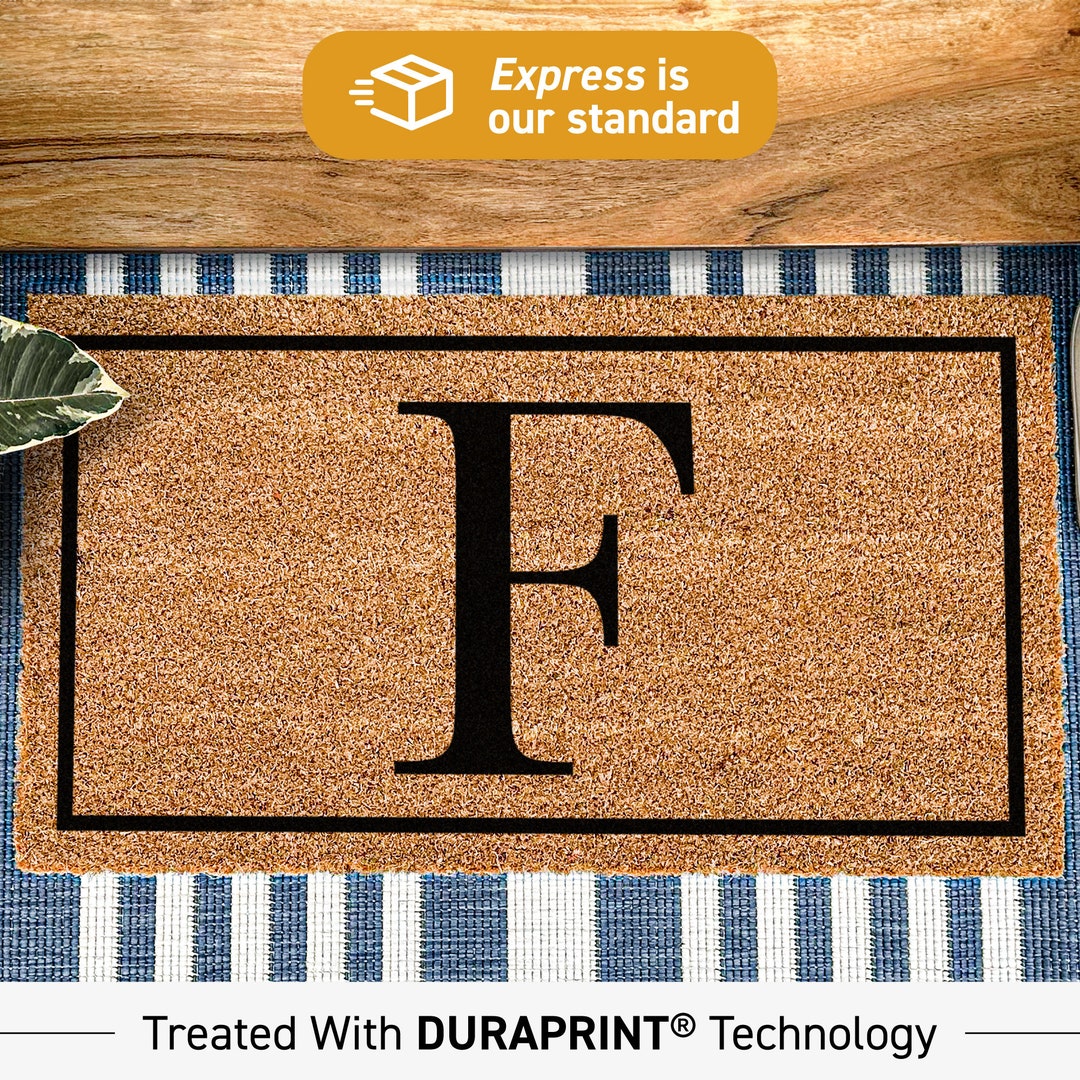 Custom Doormat, Monogram Initial Personalized Doormat, Housewarming Rug ...