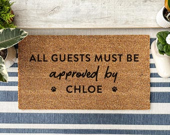 Custom Paw Print Kitten Carpet | Durable Outdoor Front Porch Gift