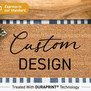 Aangepaste deurmat - gepersonaliseerde deurmat - gepersonaliseerd welkomsttapijt - ontwerp een aangepaste deurmat - aangepaste zakelijk ontwerp deurmat - cadeau makelaar