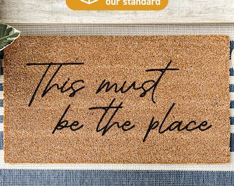 Custom Doormat, This Must Be The Place Doormat, Homely Doormat, Cute Welcome Mat, Door Mat, Doormat Cute, Mat Gift For Housewarming 49