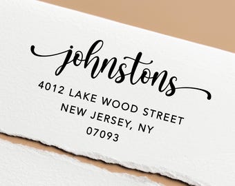 Personalised Return Address Stamp, Address Stamp, Self inking & Wooden Stamp, Custom Stamps For Address Returns, Wedding, Stocking Stuffer