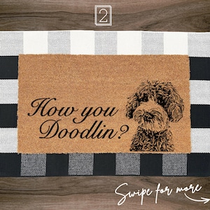 How Do You Doodle Doormat, Goldendoodle, Labradoodle, Dog Gift, Dog Decor, Dog Rug Welcome Mat, Dog Saying, Dog Lover Gift, Doodle Gifts 621